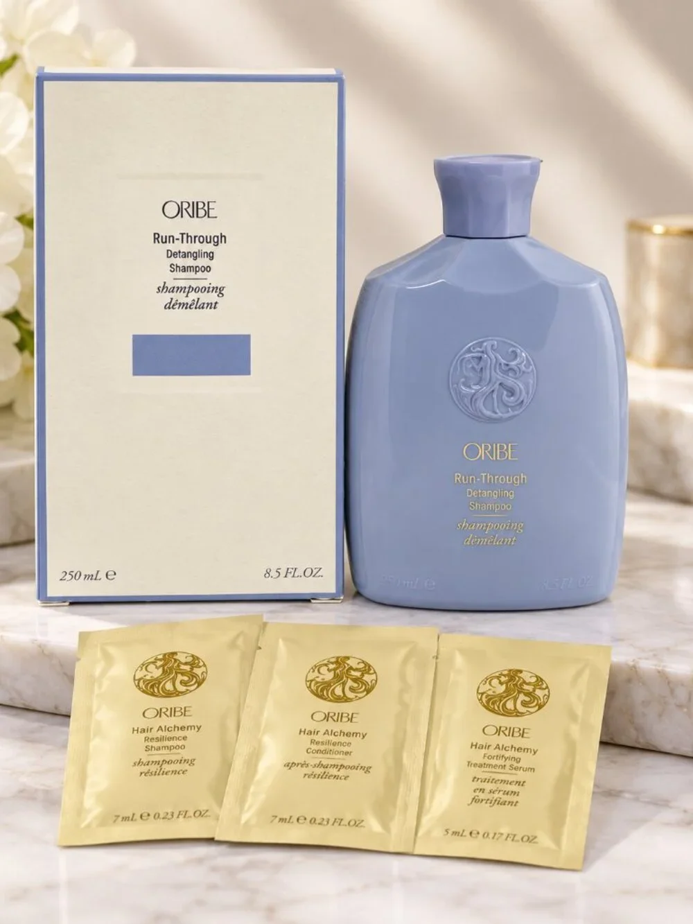 $59 VALUE | Oribe Run-Through Detangling Shampoo + 3 Oribe Hair Alchemy Samples